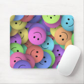 Regenbogen der farbenfrohen glücklichen Gesichter Mousepad (Mit Mouse)