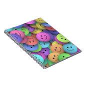 Regenbogen der farbenfrohen glücklichen Gesichter Notizblock (Rechte Seite)