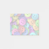 Regenbogen der farbenfrohen glücklichen Gesichter Post-it Klebezettel (Vorderseite)