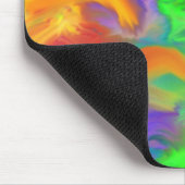 Regenbogen der farbigen Flammen Mousepad (Ecke)