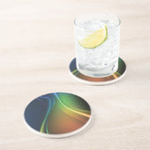 Regenbogen der farbigen Waves Getränkeuntersetzer (Seite)