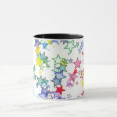 Regenbogen der Farbsterne Tasse (Zentrum)