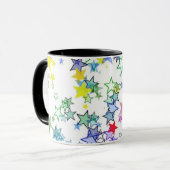 Regenbogen der Farbsterne Tasse (Vorderseite Links)