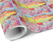 Regenbogen, der Fliege jagt Geschenkpapier (Rolleneckpunkt)