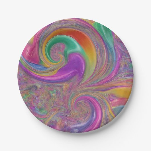 Regenbogen der Freude Pappteller (Vorderseite)