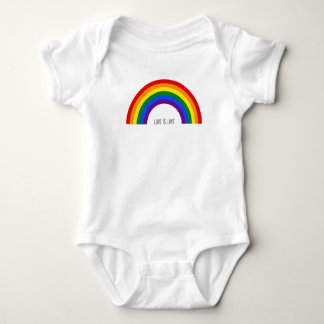 Regenbogen der Gay Pride. Liebe ist Liebe. Baby Strampler