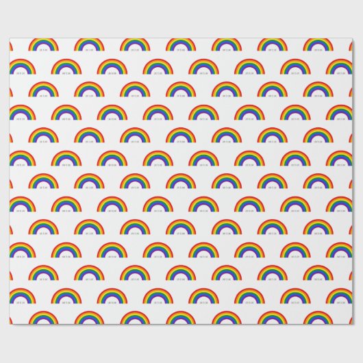 Regenbogen der Gay Pride. Liebe ist Liebe. Geschenkpapier (Flach)