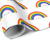 Regenbogen der Gay Pride. Liebe ist Liebe. Geschenkpapier (Rolleneckpunkt)