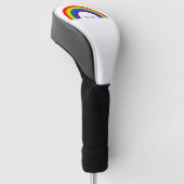 Regenbogen der Gay Pride. Liebe ist Liebe. Golf Headcover (angewinkelt)