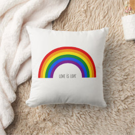 Regenbogen der Gay Pride. Liebe ist Liebe. Kissen