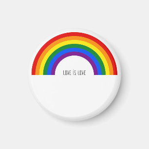 Regenbogen der Gay Pride. Liebe ist Liebe. Magnet