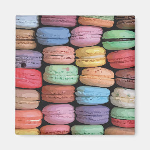 Regenbogen der gestapelten französischen Macaron-C Magnet