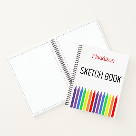 Regenbogen der hellen Stifte, Skizze, Ihr Name Notizblock (Innenseite)