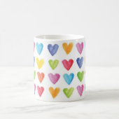 Regenbogen der Herz-Tasse Kaffeetasse (Mittel)