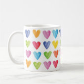 Regenbogen der Herz-Tasse Kaffeetasse (Links)