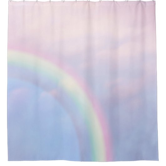 Regenbogen der Hoffnung - pastellfarben, Duschvorhang (Vorderseite)