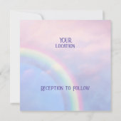 Regenbogen der Hoffnung - pastellfarben, Einladung (Rückseite)