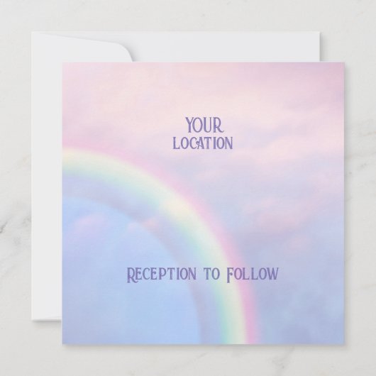 Regenbogen der Hoffnung - pastellfarben, Einladung (Rückseite)