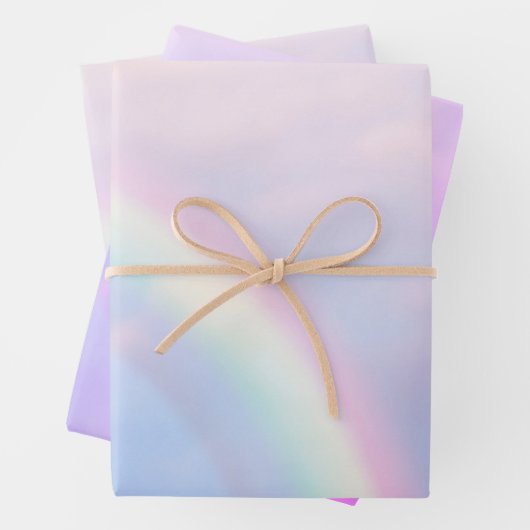 Regenbogen der Hoffnung - pastellfarben, Geschenkpapier Set (Beispiel)