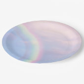 Regenbogen der Hoffnung - pastellfarben, Pappteller (Schrägansicht)
