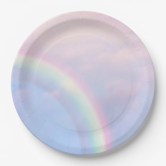 Regenbogen der Hoffnung - pastellfarben, Pappteller (Vorderseite)