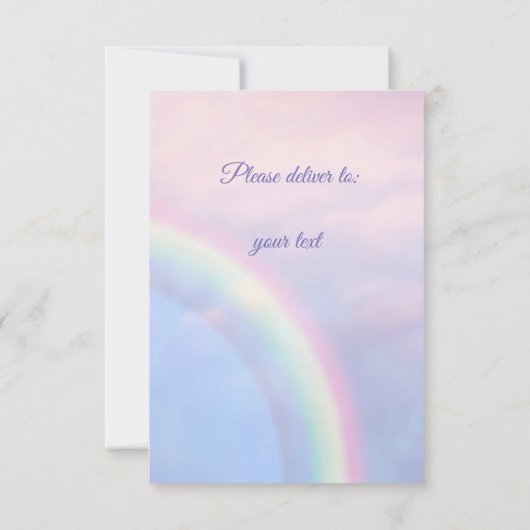 Regenbogen der Hoffnung - pastellfarben, Save The Date (Rückseite)