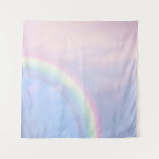 Regenbogen der Hoffnung - pastellfarben, Wandteppich (Vorderseite)