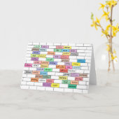 Regenbogen der Inspiration Graffiti-Karte Karte (Gelbe Blume)