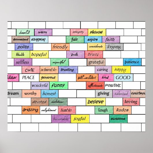 Regenbogen der Inspiration Graffiti Print Poster (Vorne)