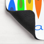 Regenbogen der Kajaks Mousepad (Ecke)
