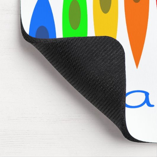 Regenbogen der Kajaks Mousepad (Ecke)