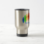 Regenbogen der Kajaks Reisebecher (Mittel)