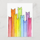 Regenbogen der Katzen Funny Postcard Postkarte (Vorderseite)