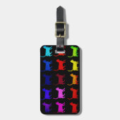 Regenbogen der Katzen Gepäckanhänger (Vorderseite vertikal)