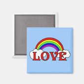 Regenbogen der Liebe Magnet (Vorderseite/Rückseite)