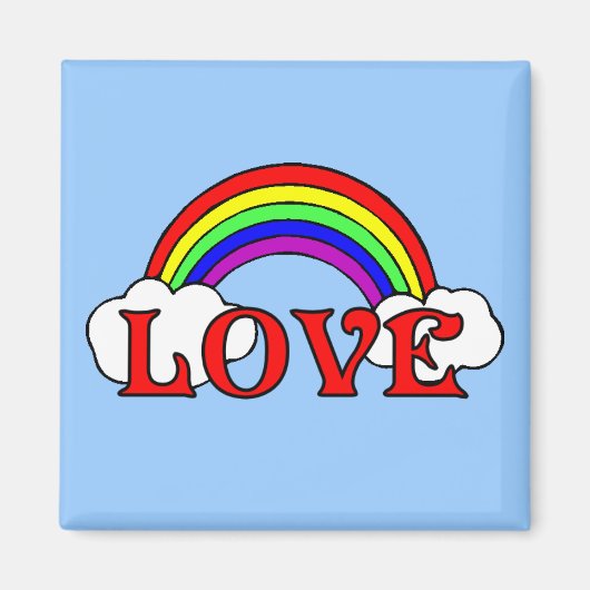 Regenbogen der Liebe Magnet (Vorne)