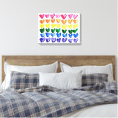 Regenbogen der Liebe - Spaß - Farbenfrohe, handgem Leinwanddruck (Insitu (Schlafzimmer))