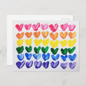 Regenbogen der Liebe - Spaß - Farbenfrohe, handgem Postkarte (Vorne/Hinten)
