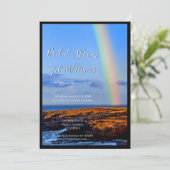Regenbogen der Liebe und des Glücks, Hochzeitsfeie Einladung (Stehend Vorderseite)