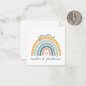 Regenbogen der Möglichkeiten - Pastel Positive Vib Mitteilungskarte (Vorderseite/Rückseite Beispiel)