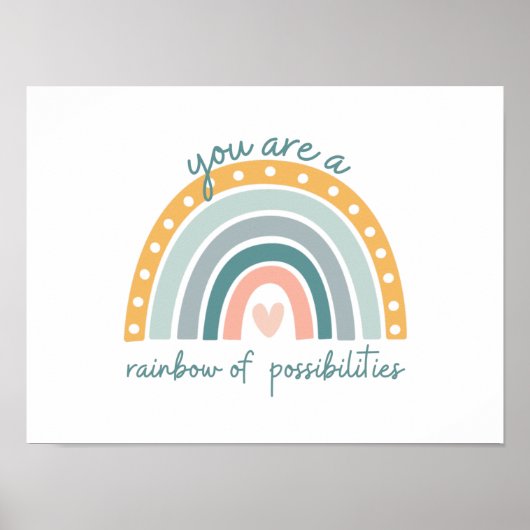 Regenbogen der Möglichkeiten - Pastel Positive Vib Poster (Vorne)