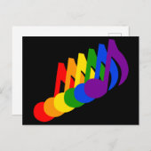Regenbogen der Musical Notes Graphic Postkarte (Vorne/Hinten)