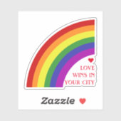 Regenbogen der Pride-Flagge Aufkleber (Blatt)