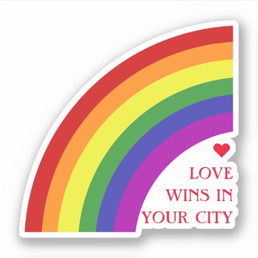 Regenbogen der Pride-Flagge Aufkleber (Vorderseite)