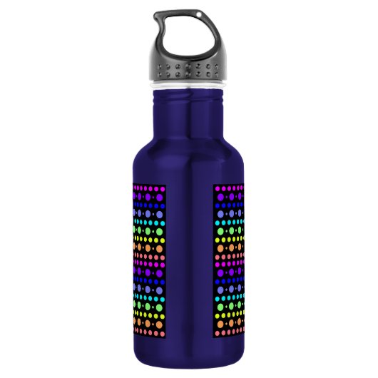 Regenbogen der Punkte Edelstahlflasche (Rückseite)