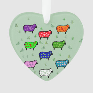 Regenbogen der Schafe Ornament