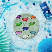 Regenbogen der Schafe Pappteller (Party)