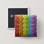 Regenbogen der Schmetterlinge Button (Vorne & Hinten)