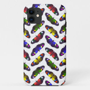 Regenbogen der Schmetterlinge iPhone 5 Hülle (Weiß
