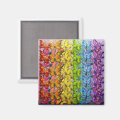 Regenbogen der Schmetterlinge Magnet (Vorderseite/Rückseite)